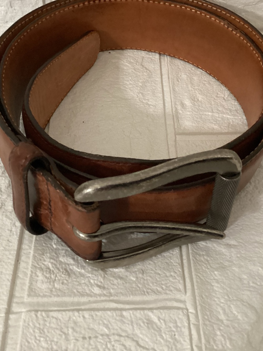 Orvis leather belt made in the USA Brown SZ 36